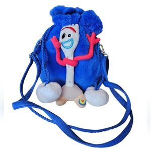 Disney Parks Toy Story 4 Forky Plush Crossbody Bag Blue Vacation Charactercore